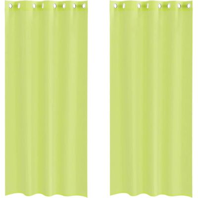 vidaXL Voile Curtains - mit Ösen - Apfelgrün - 140x225cm vidaXL Voile Curtains - mit Ösen - Apfelgrün - 140x225cm