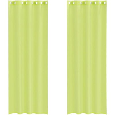 vidaXL Voile Curtains mit Ösen - 140x300 cm - Green - Light & Airy vidaXL Voile Curtains mit Ösen - 140x300 cm - Green - Light & Airy