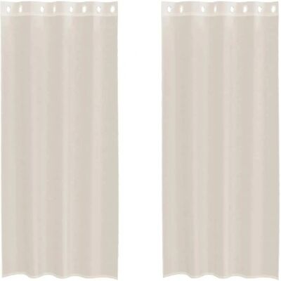 vidaXL Voile Curtains with Ösen 2 pcs - 140x225 cm - Voile Curtains vidaXL Voile Curtains with Ösen 2 pcs - 140x225 cm - Voile Curtains