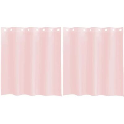 vidaXL Voile Verhot 2 Kpl. Vaaleanpunainen - Voile Verhot vidaXL Voile Verhot 2 Kpl. Vaaleanpunainen - Voile Verhot