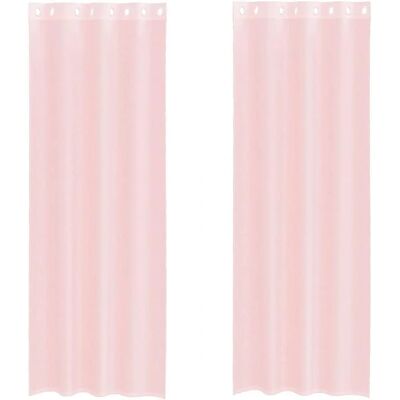 vidaXL Voile Curtain with Ösen - 140x260cm, Hellrosa - Voile Curtain vidaXL Voile Curtain with Ösen - 140x260cm, Hellrosa - Voile Curtain