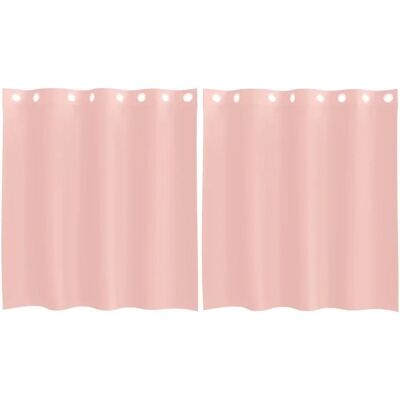 vidaXL Rosa Voile Curtain - 2 pcs - 140x140cm - with Eyelets vidaXL Rosa Voile Curtain - 2 pcs - 140x140cm - with Eyelets