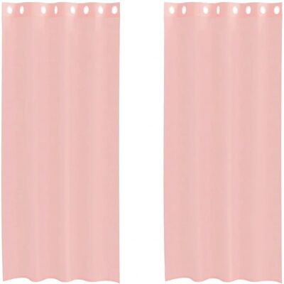vidaXL Mærke Model - Rosa Semi-transparent Voile Gardin vidaXL Mærke Model - Rosa Semi-transparent Voile Gardin