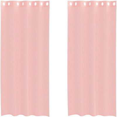 vidaXL Voile Curtains 2 pcs. Pink Size: 140 x 245 cm Model: with Eyelets vidaXL Voile Curtains 2 pcs. Pink Size: 140 x 245 cm Model: with Eyelets