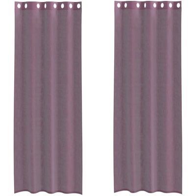 vidaXL Lila Voile Curtains - mit Ösen - 140x260cm - Voile Curtains vidaXL Lila Voile Curtains - mit Ösen - 140x260cm - Voile Curtains