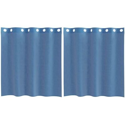 vidaXL Blue Voile Curtains 2 pcs - Semi-transparent, 140x140cm vidaXL Blue Voile Curtains 2 pcs - Semi-transparent, 140x140cm