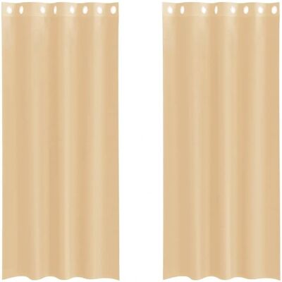 vidaXL Model mit Ösen Semi-transparent Voile Curtain - Voile Curtains vidaXL Model mit Ösen Semi-transparent Voile Curtain - Voile Curtains