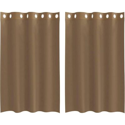 vidaXL Curtains 2 pcs Light Brown Size: 140x175cm Model: with Eyelets vidaXL Curtains 2 pcs Light Brown Size: 140x175cm Model: with Eyelets