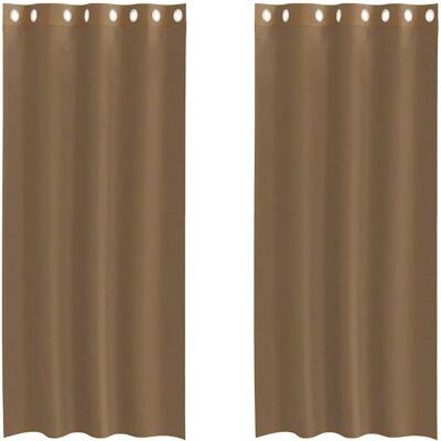 vidaXL Model mit Ösen Light Brown 140x245cm - Voile Curtain vidaXL Model mit Ösen Light Brown 140x245cm - Voile Curtain