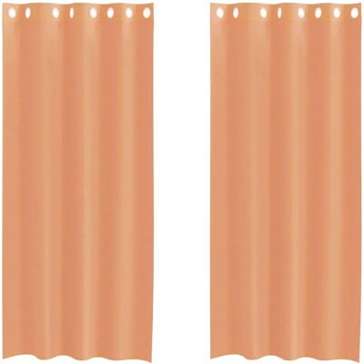 vidaXL Model med Øjne Terrakotta Voile Gardin - Voile curtains vidaXL Model med Øjne Terrakotta Voile Gardin - Voile curtains