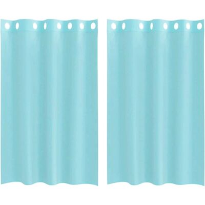 vidaXL Voile Gardiner - med Øjer - Turkis - 140 x 175 cm - Voile Gardiner vidaXL Voile Gardiner - med Øjer - Turkis - 140 x 175 cm - Voile Gardiner