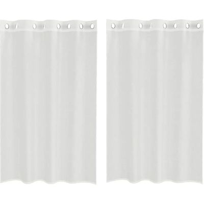 vidaXL White 140x175cm Voile Curtains with Ösen - Voile curtains vidaXL White 140x175cm Voile Curtains with Ösen - Voile curtains