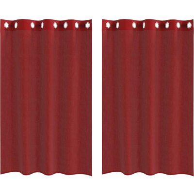 vidaXL Bourgogne Grommet Voile Gardiner 2 stk - Rumsdekoration vidaXL Bourgogne Grommet Voile Gardiner 2 stk - Rumsdekoration