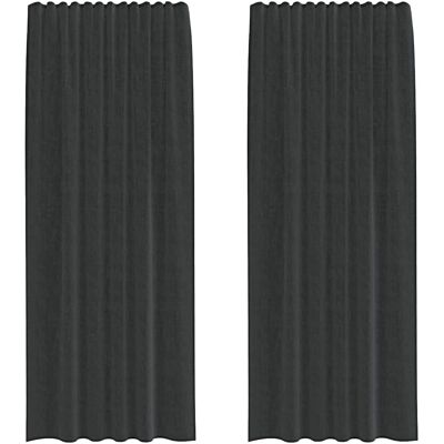 vidaXL Ensemble de Rideaux Voile Noir 140x245cm vidaXL Ensemble de Rideaux Voile Noir 140x245cm