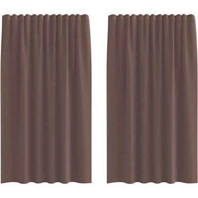 vidaXL Braun Model with Rod Pockets - Curtain vidaXL Braun Model with Rod Pockets - Curtain