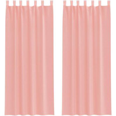 vidaXL Pink Voile Curtains with Rod Pockets - Curtain, 2 pcs vidaXL Pink Voile Curtains with Rod Pockets - Curtain, 2 pcs