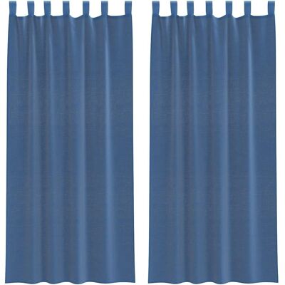 vidaXL Blue Curtain with Rod Pockets - Curtain vidaXL Blue Curtain with Rod Pockets - Curtain