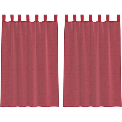 vidaXL Voile Curtain - 140x175 cm - Semi-transparent, Weinrot vidaXL Voile Curtain - 140x175 cm - Semi-transparent, Weinrot