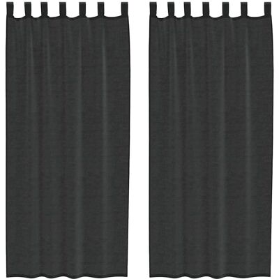 vidaXL Zwarte Voile Gordijnen - 2 st - 140x225cm - Semi-transparant vidaXL Zwarte Voile Gordijnen - 2 st - 140x225cm - Semi-transparant