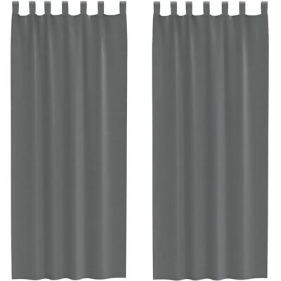 vidaXL Dunkelgraue Voile Vorhänge 2 Stk. - Leicht und Lüftig - Vorhänge vidaXL Dunkelgraue Voile Vorhänge 2 Stk. - Leicht und Lüftig - Vorhänge