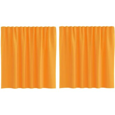 vidaXL Orange Voile Vorhänge 2 Stück - Semi-transparent, 140x140cm vidaXL Orange Voile Vorhänge 2 Stück - Semi-transparent, 140x140cm