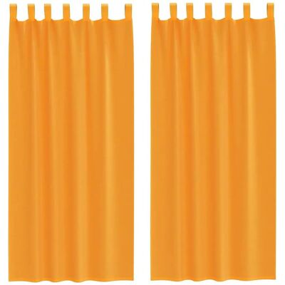 vidaXL Orange Voile Vorhänge - mit Schlaufen - Voile Curtains vidaXL Orange Voile Vorhänge - mit Schlaufen - Voile Curtains