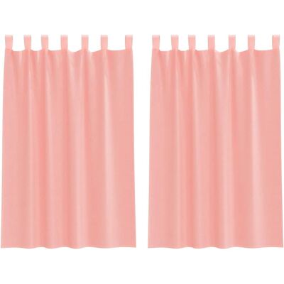 vidaXL Voile Vorhänge 2 Stück. Rosa Modell: mit Schlaufen - Voile Vorhänge vidaXL Voile Vorhänge 2 Stück. Rosa Modell: mit Schlaufen - Voile Vorhänge