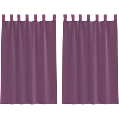 vidaXL Voile Curtains - mit Schlaufen - Lila - 140 x 175 cm - Voile Curtains vidaXL Voile Curtains - mit Schlaufen - Lila - 140 x 175 cm - Voile Curtains