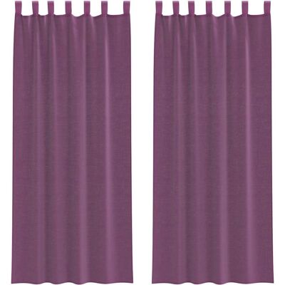 vidaXL Lila Voile Curtain mit Schlaufen - Voile Curtains vidaXL Lila Voile Curtain mit Schlaufen - Voile Curtains