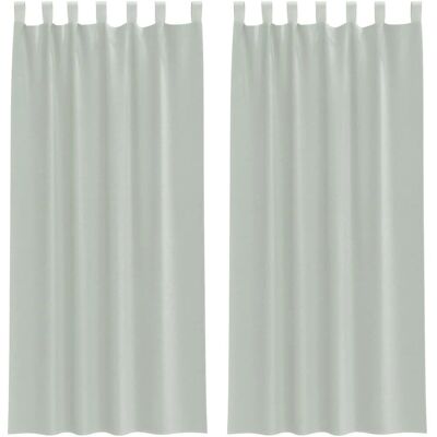 vidaXL Voile Curtains with Loops - 2 pcs. Light Gray 140x225 cm - Voile Curtains vidaXL Voile Curtains with Loops - 2 pcs. Light Gray 140x225 cm - Voile Curtains
