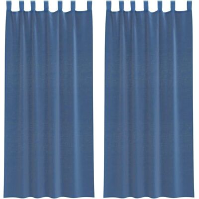 vidaXL Blaue semi-transparente Vorhänge 2 Stück - Voile Vorhänge vidaXL Blaue semi-transparente Vorhänge 2 Stück - Voile Vorhänge