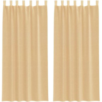 vidaXL - Model mit Schlaufen - Curtains - Sand - 140x245 cm vidaXL - Model mit Schlaufen - Curtains - Sand - 140x245 cm