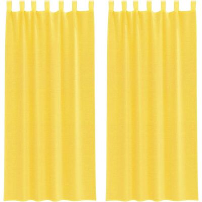 vidaXL Gelbe Schlaufen Voile Vorhänge 140x245cm - Vorhänge vidaXL Gelbe Schlaufen Voile Vorhänge 140x245cm - Vorhänge