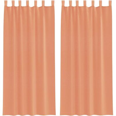 vidaXL Brand New Model - 2 pcs Voile Curtains with Loops - Terracotta 140x225 cm vidaXL Brand New Model - 2 pcs Voile Curtains with Loops - Terracotta 140x225 cm