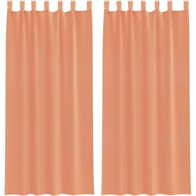vidaXL Voile Curtains with Loops - 2 pcs Terracotta - 140x245 cm - Curtain vidaXL Voile Curtains with Loops - 2 pcs Terracotta - 140x245 cm - Curtain