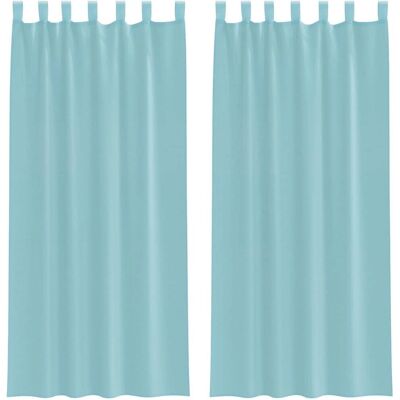 vidaXL Türkis Voile Vorhänge mit Schlaufen - Vorhänge vidaXL Türkis Voile Vorhänge mit Schlaufen - Vorhänge