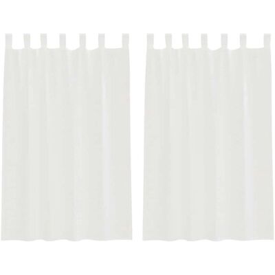 vidaXL Weiße Voile Vorhänge mit Schlaufen - Vorhang vidaXL Weiße Voile Vorhänge mit Schlaufen - Vorhang