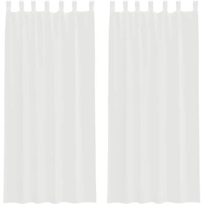 vidaXL White Voile Curtain with Loops - Curtain vidaXL White Voile Curtain with Loops - Curtain