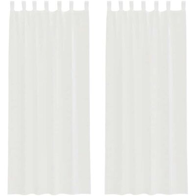 vidaXL Weiße Voile Vorhänge mit Schlaufen - 140x260 cm - Vorhänge vidaXL Weiße Voile Vorhänge mit Schlaufen - 140x260 cm - Vorhänge