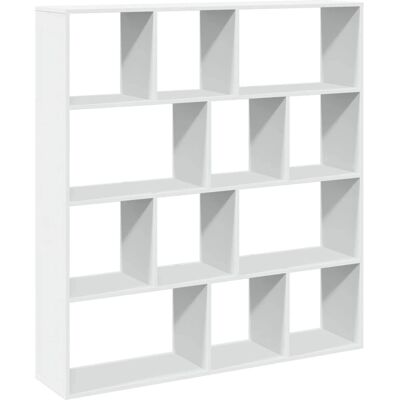 vidaXL Weißes Bücherregal 132x29x141,5 cm Holzwerkstoff vidaXL Weißes Bücherregal 132x29x141,5 cm Holzwerkstoff