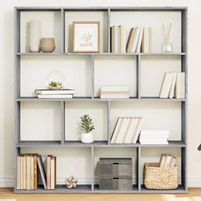 vidaXL Bücherregal Grau Sonoma 132x29x141,5 cm Holzwerkstoff - Bücherregal vidaXL Bücherregal Grau Sonoma 132x29x141,5 cm Holzwerkstoff - Bücherregal