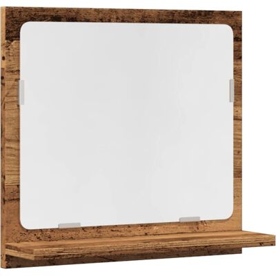 vidaXL Badkamer Spiegel - 40x11x37cm Wandgemonteerd Bruin Houten Spiegel vidaXL Badkamer Spiegel - 40x11x37cm Wandgemonteerd Bruin Houten Spiegel