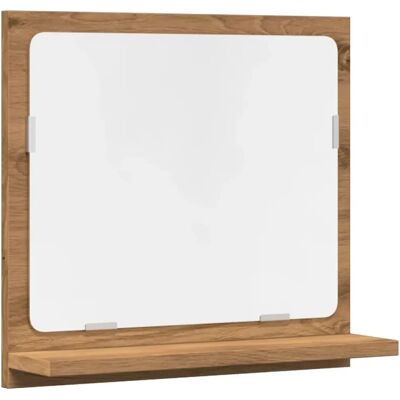 vidaXL Rzemieślniczy Dąb Lustro łazienkowe - Na ścianę, 40x11x37 cm vidaXL Rzemieślniczy Dąb Lustro łazienkowe - Na ścianę, 40x11x37 cm