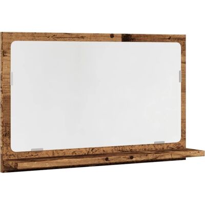 vidaXL Lustro łazienkowe stare drewno 60x11x37cm montaż na ścianie vidaXL Lustro łazienkowe stare drewno 60x11x37cm montaż na ścianie