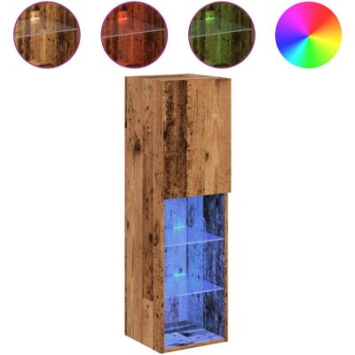 vidaXL TV-Schränke - Altes Holz, 2 Stück, 30,5x30x102 cm vidaXL TV-Schränke - Altes Holz, 2 Stück, 30,5x30x102 cm