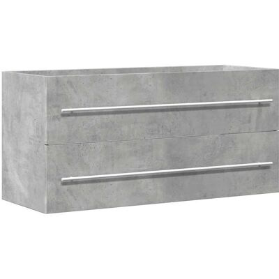 vidaXL Sink Cabinet Concrete Grey Engineered Wood - Bathroom Storage Unit vidaXL Sink Cabinet Concrete Grey Engineered Wood - Bathroom Storage Unit