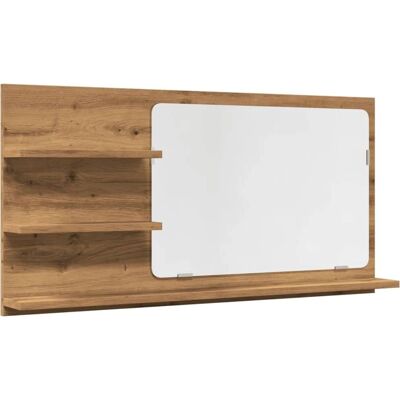 vidaXL Badeværelsesspejlskab Artisan Eg 90x11x45 cm Ingegnørtræ - Badeværelsesspejl med opbevaringsplads vidaXL Badeværelsesspejlskab Artisan Eg 90x11x45 cm Ingegnørtræ - Badeværelsesspejl med opbevaringsplads