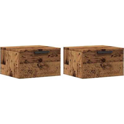 vidaXL Nachttisch Altholz - Wand-Nachttisch Set vidaXL Nachttisch Altholz - Wand-Nachttisch Set
