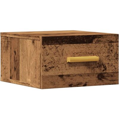 vidaXL Wandmontiertes Nachttisch aus recyceltem Holz - Nachttisch vidaXL Wandmontiertes Nachttisch aus recyceltem Holz - Nachttisch