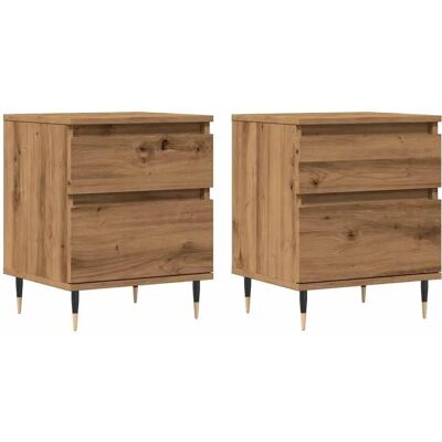 vidaXL Bedside Cabinet Nightstand Artisan Oak - Nightstand vidaXL Bedside Cabinet Nightstand Artisan Oak - Nightstand